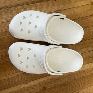 White Disney crocs